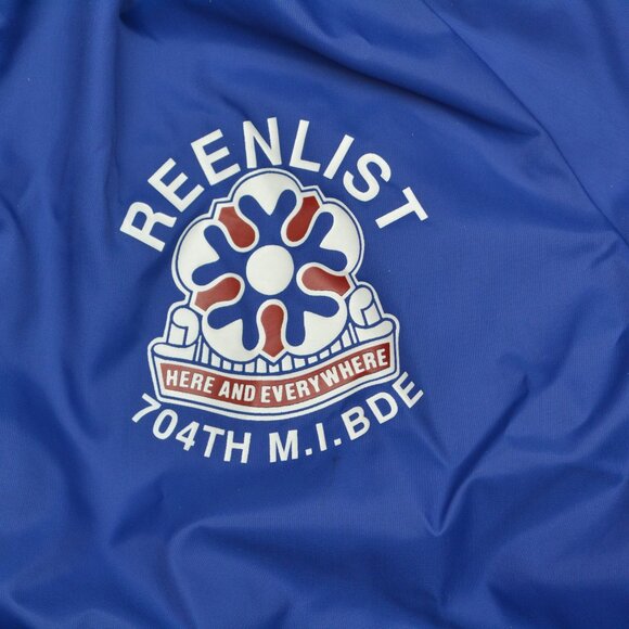 Vintage D.G. Sportswear Satin Nylon Blue Bomber Jacket Mens XL w/Logo USA - Picture 6 of 7